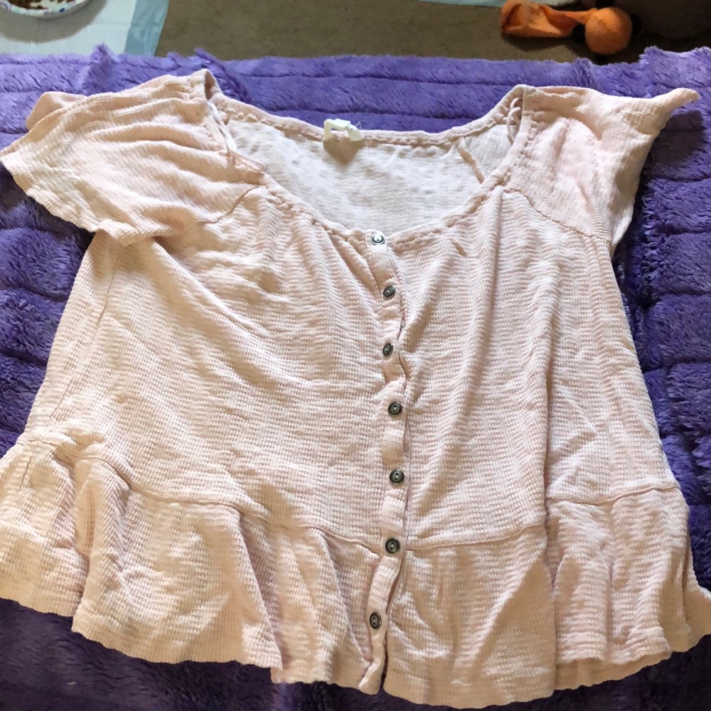light pink crop top